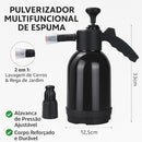 Pulverizador de Espuma 2L Manual com Bico Ajustável – Multiuso para Lavagem de Carros, Jardinagem e Limpeza Doméstica – Spray Pressurizado com Alavanca e 2 Bicos Intercambiáveis