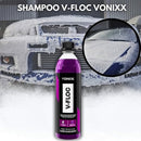 V-floc 500ml Shampoo Neutro Para Lavar o Carro Moto Caminhão + Luva de Microfibra Tentaculos + Pincel