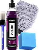 V-floc 500ml Shampoo Neutro Para Lavar o Carro Moto Caminhão + Luva de Microfibra Tentaculos + Pincel
