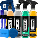 Kit Limpeza Automotiva Completa Vonixx Cera Carnauba Tok Final V-mol Revitalizador de Plasticos intense Sintra fast